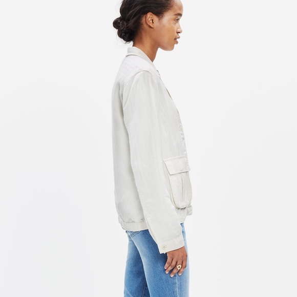 Madewell League Cargo Linen Jacket in Ivory - Picture 2 of 10